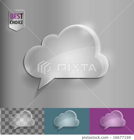 Glass speech bubble cloud icon with soft shadow... - Stock Illustration ...