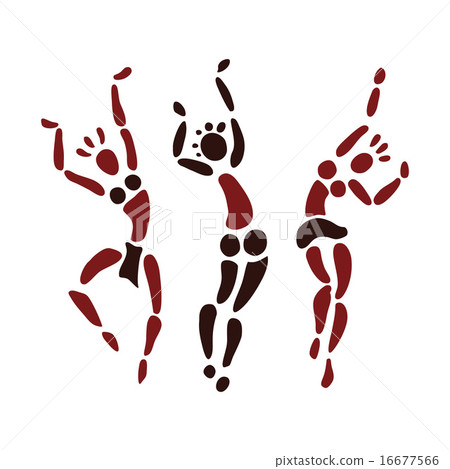 Figures of African dancers. Figures of African dancers. 16677566