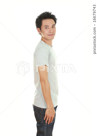 man with t-shirt (side view) man with t-shirt (side view) 16679743