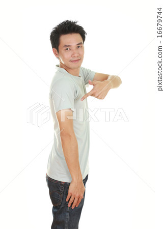 man with t-shirt (side view) man with t-shirt (side view) 16679744