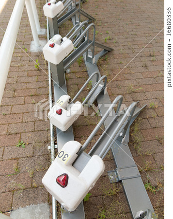 Coin operated bicycle parking space Coin operated bicycle parking space 16680336