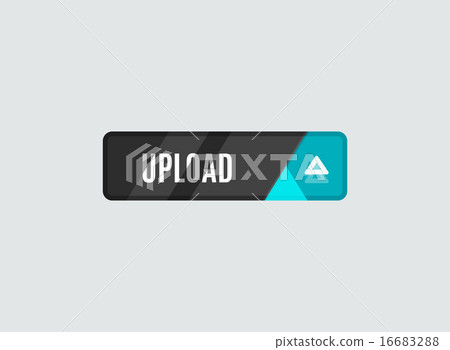 Upload button, futuristic hi-tech UI design 16683288