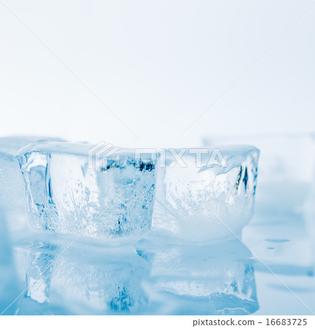 Ice cubes on a white background 16683725