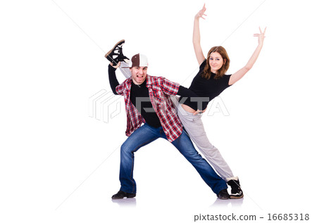 Pair of dancers dancing modern dances Pair of dancers dancing modern dances 16685318