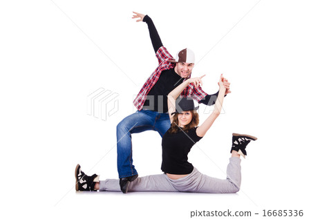 Pair of dancers dancing modern dances 16685336