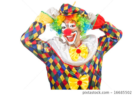Funny clown isolated on white 16685502