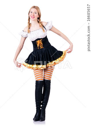 Young woman in traditional german costume Young woman in traditional german costume 16685657