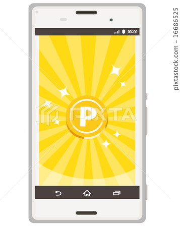 Point coin screen, smartphone Point coin screen, smartphone 16686525