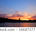 Evening glow of the Danube river 1 16687377
