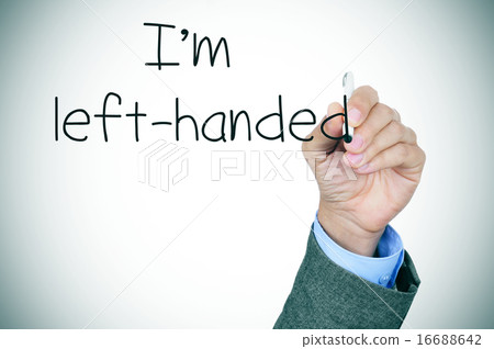 left-handed writting the text I am left-handed 16688642