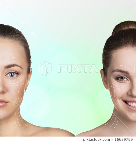 Young happy female face 16689799