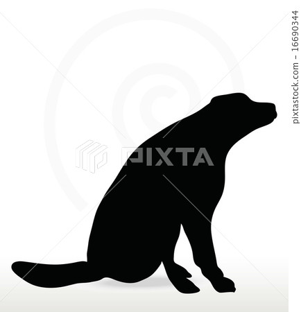 dog silhouette dog silhouette 16690344