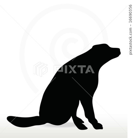 dog silhouette dog silhouette 16690356