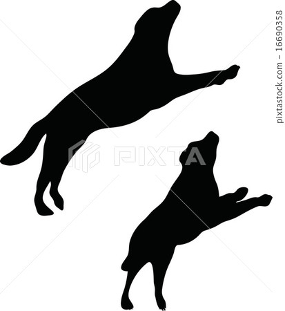dog silhouette dog silhouette 16690358