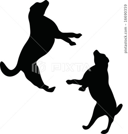 dog silhouette dog silhouette 16690359