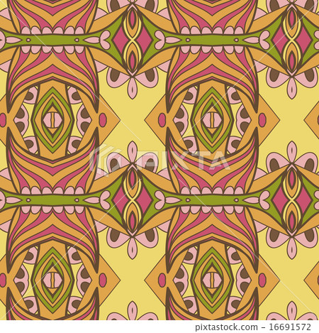 Ornament pattern kaleidoscope. Ethnic damask motif Ornament pattern kaleidoscope. Ethnic damask motif 16691572