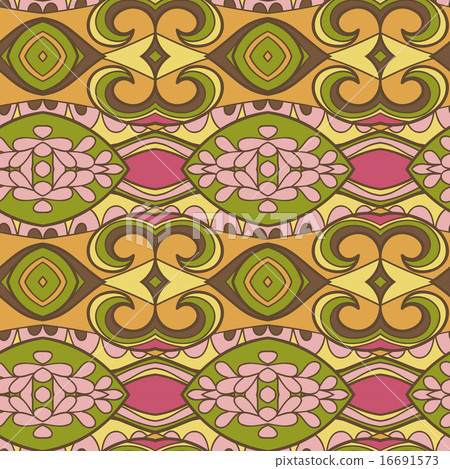 Ornament pattern kaleidoscope. Ethnic damask motif Ornament pattern kaleidoscope. Ethnic damask motif 16691573