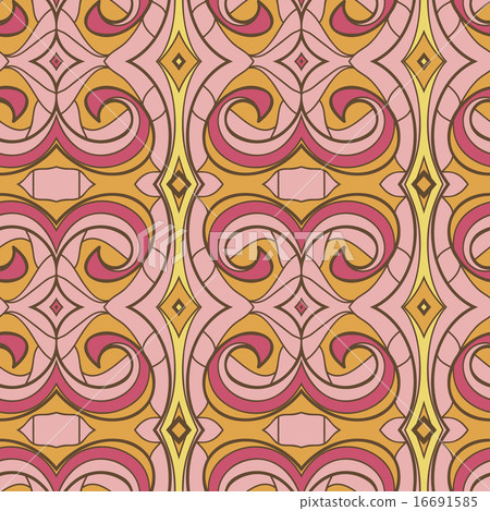 Ornament pattern kaleidoscope. Ethnic damask motif Ornament pattern kaleidoscope. Ethnic damask motif 16691585