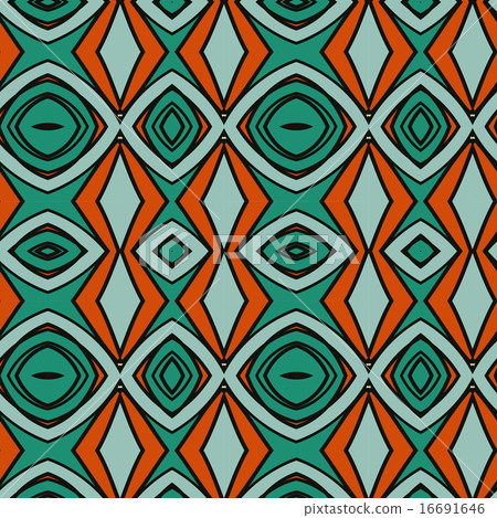 Ornament pattern kaleidoscope. Ethnic damask motif Ornament pattern kaleidoscope. Ethnic damask motif 16691646