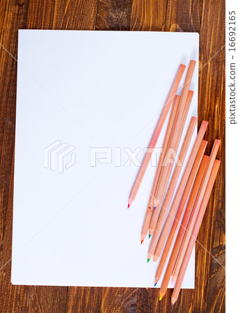 paper and color pencils paper and color pencils 16692165