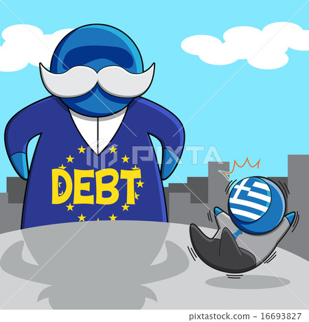 debt to greece concept.Vector Illustration debt to greece concept.Vector Illustration 16693827