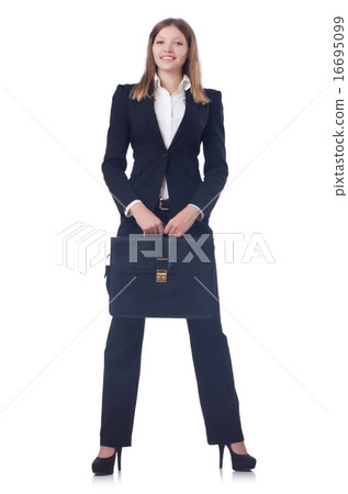 Young businesswoman isolated on white Young businesswoman isolated on white 16695099