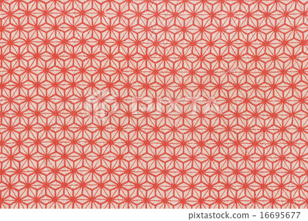 Hemp leaf pattern Vermillion 16695677