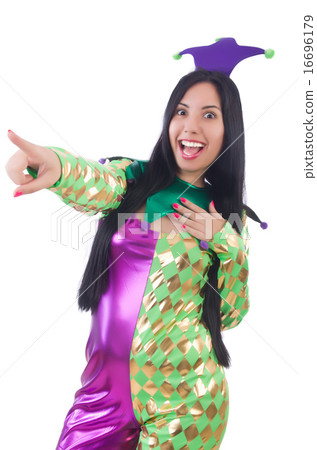 Funny clown isolated on white 16696179