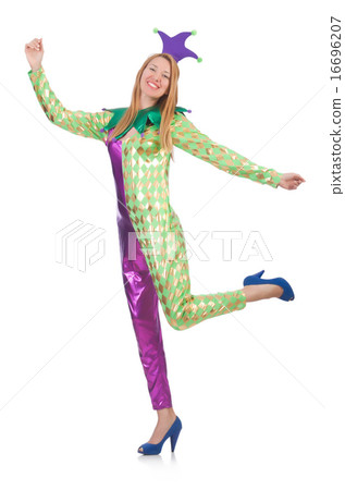 Funny clown isolated on white 16696207