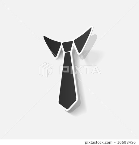 Realistic paper sticker: necktie 16698456