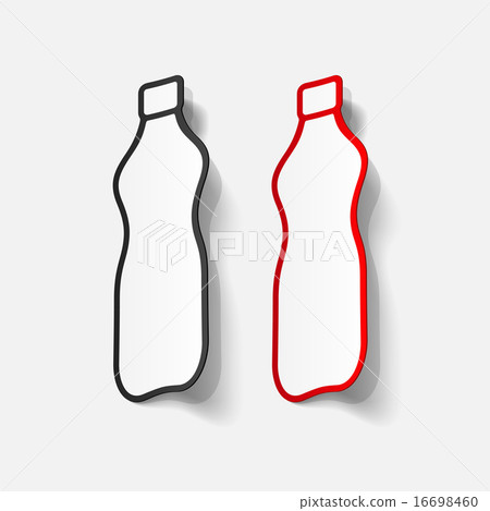Realistic paper sticker: bottle 16698460