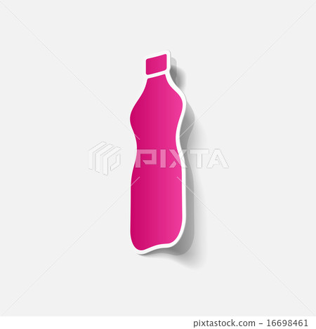Realistic paper sticker: bottle Realistic paper sticker: bottle 16698461