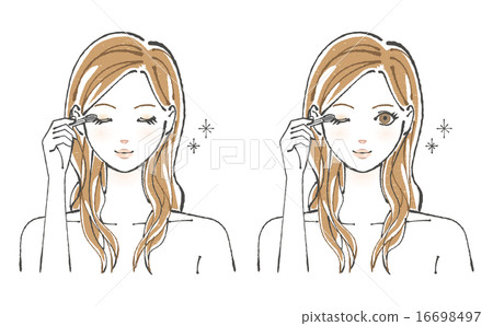 女性例證繪畫眼影 16698497
