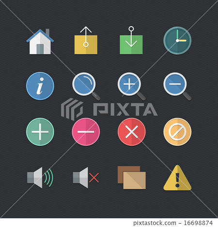 Flat color style Web & Mobile Application Flat color style Web & Mobile Application 16698874