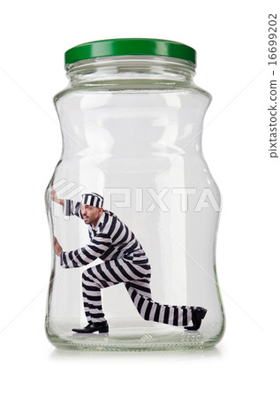 Glass empty jar isolated on white 16699202