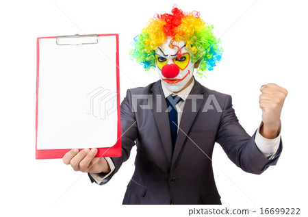 Businessman clown isolated on white 16699222