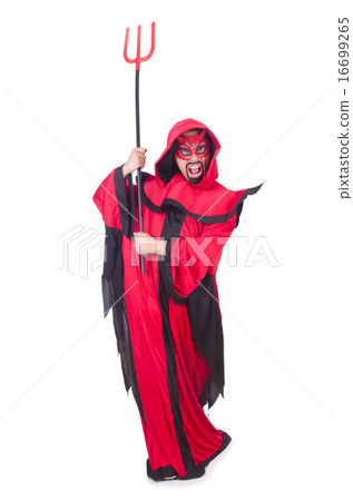 Man devil in red costume 16699265