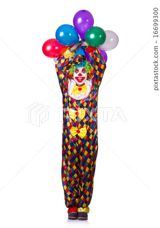 Funny clown isolated on the white Funny clown isolated on the white 16699300