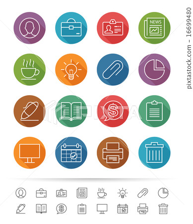 Business & Office line icons set Business & Office line icons set 16699480