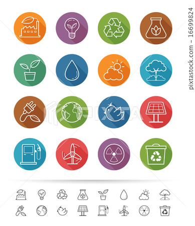 Eco Energy line icons set 16699824