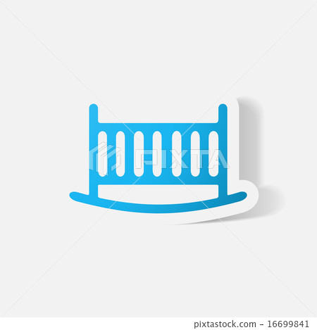 Paper clipped sticker: cot Paper clipped sticker: cot 16699841