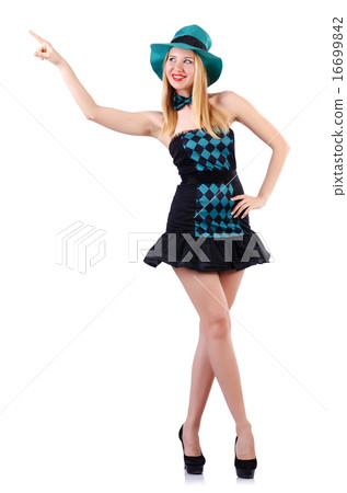 Young girl in saint patrick celebration concept Young girl in saint patrick celebration concept 16699842