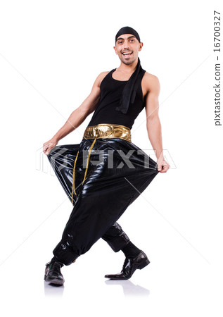 Rap dancer isolated on the white Rap dancer isolated on the white 16700327