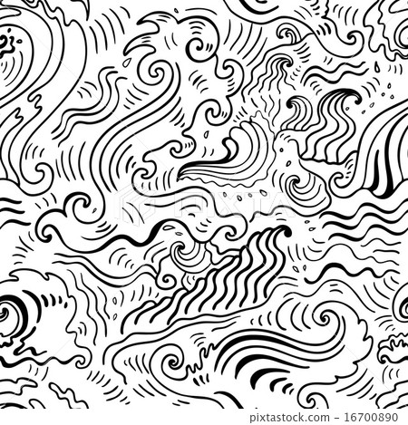 Sea waves.  Seamless background 16700890