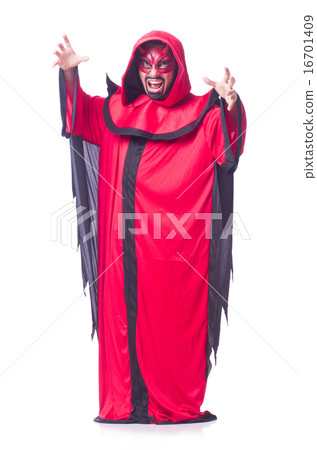 Man devil in red costume Man devil in red costume 16701409