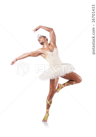 Muscular ballet performer in funny concept Muscular ballet performer in funny concept 16701433