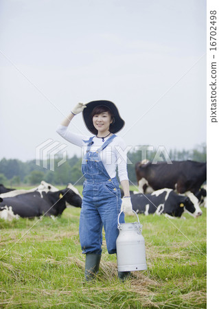 A woman working in a farm A woman working in a farm 16702498