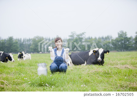 A woman working in a farm A woman working in a farm 16702505
