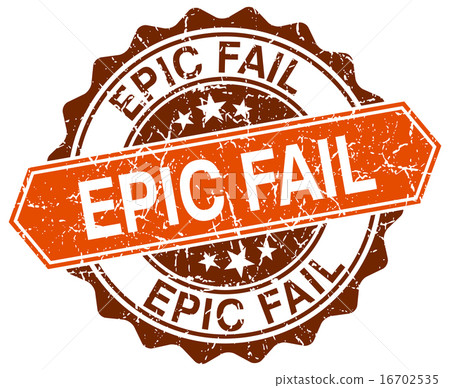 epic fail orange round grunge stamp on white epic fail orange round grunge stamp on white 16702535