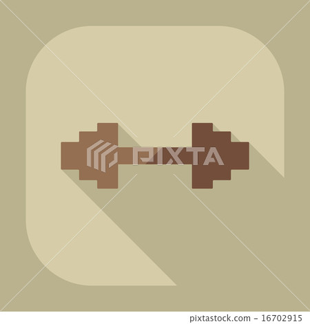 Flat modern design with shadow icon dumbbell 16702915